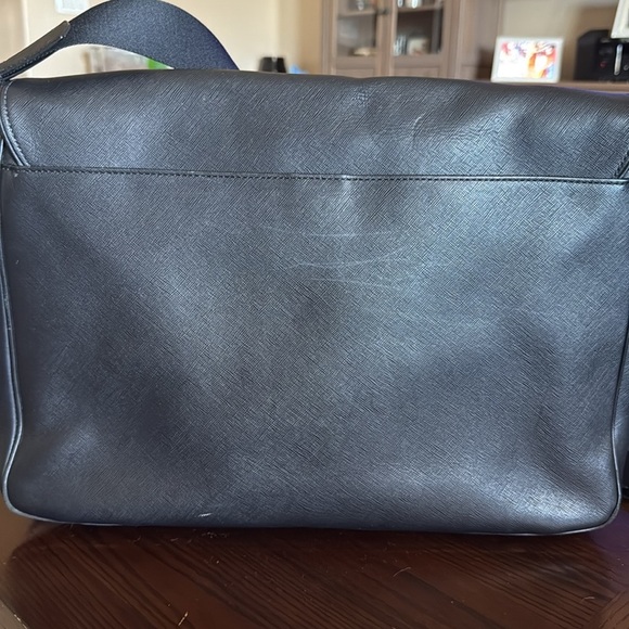 Coach Black Solid Leather Messenger Crossbody Adjustable Strap Shoulder Bag - Picture 5 of 12